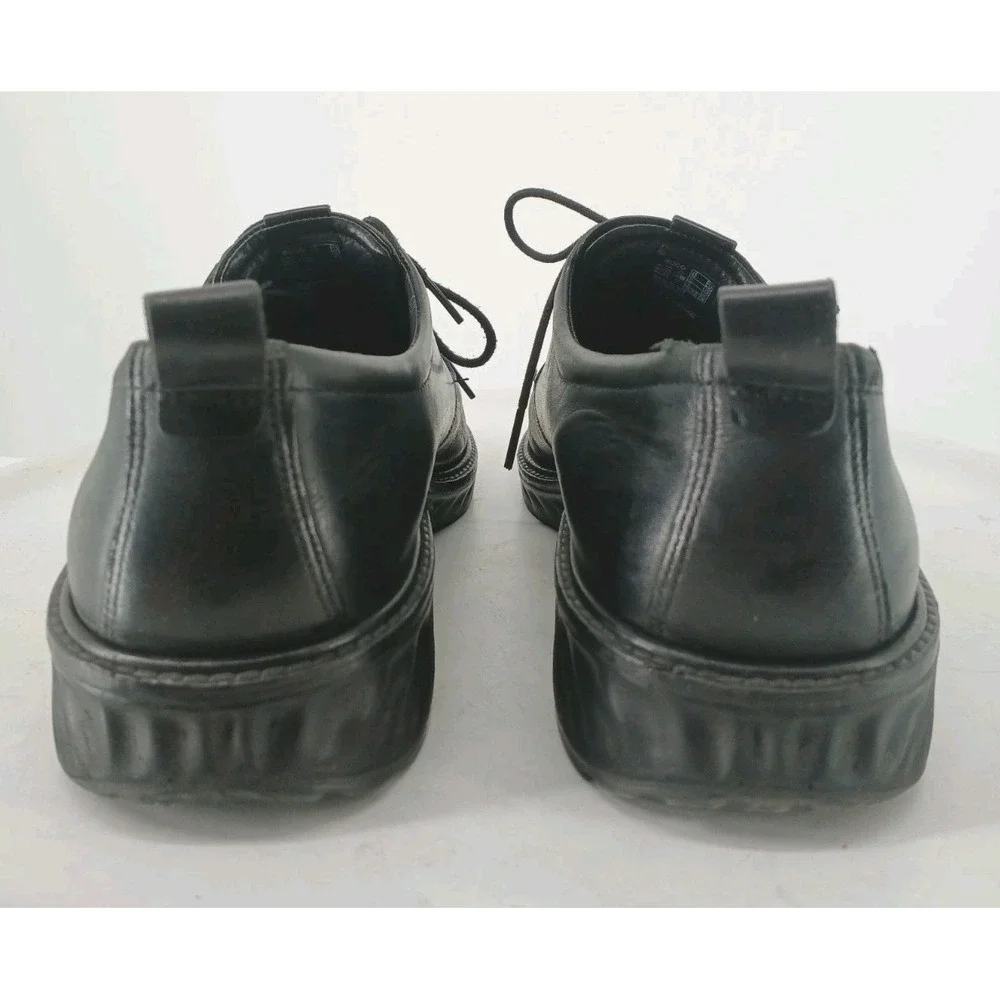 Ecco Mens Hybrid Black Leather Oxford Shoes Comfort Casual Walking SZ 11   DB3